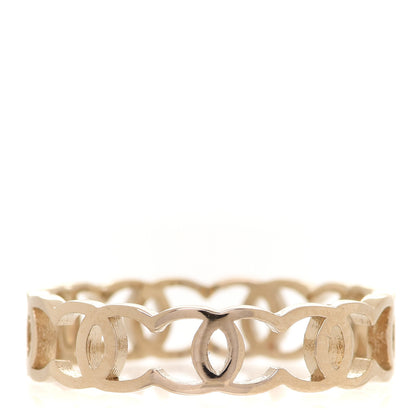 Chanel Metal CC Ring 54 6.75 Gold 3 of 5