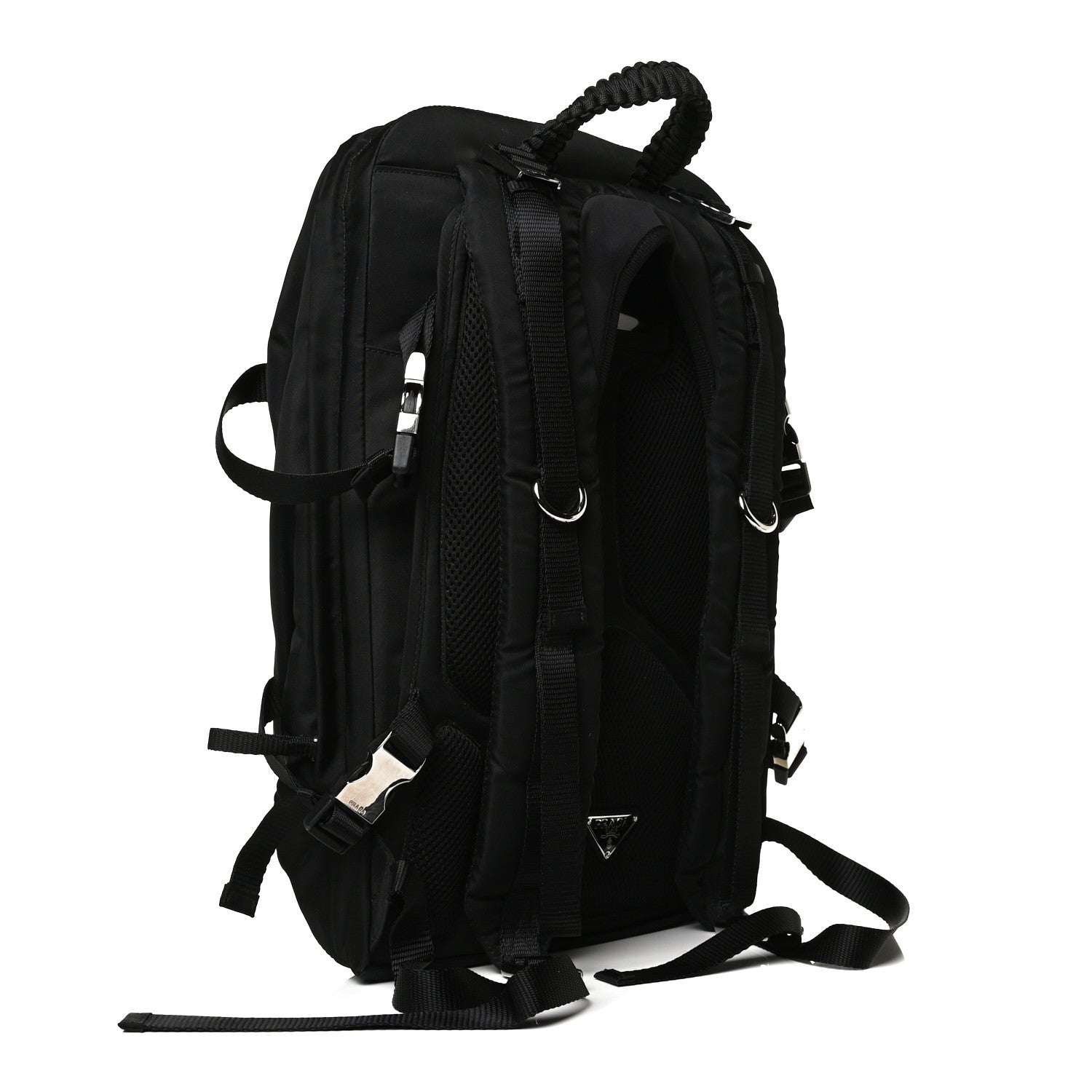 Prada Nylon Montagna Compression Backpack Black 3 of 14