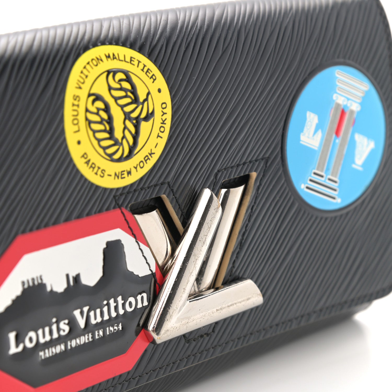 Louis Vuitton Epi World Tour Twist Chain Wallet Black 9 of 10