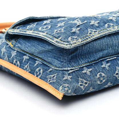 Louis Vuitton Monogram Denim Sac Plat Blue 8 of 12