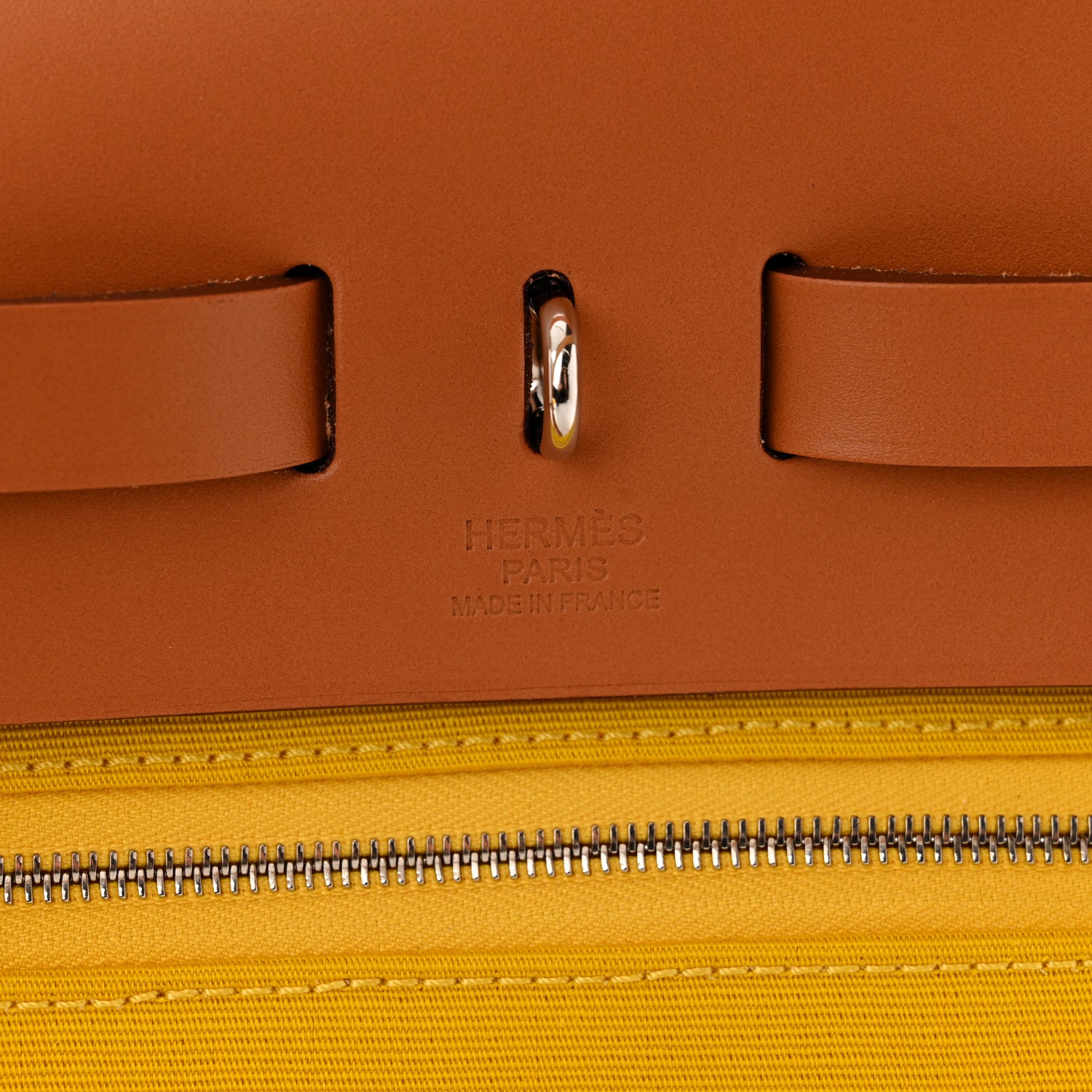 Hermes Vache Hunter Toile Officier Herbag Zip PM 31 PM Natural Jaune De Naples 7 of 12