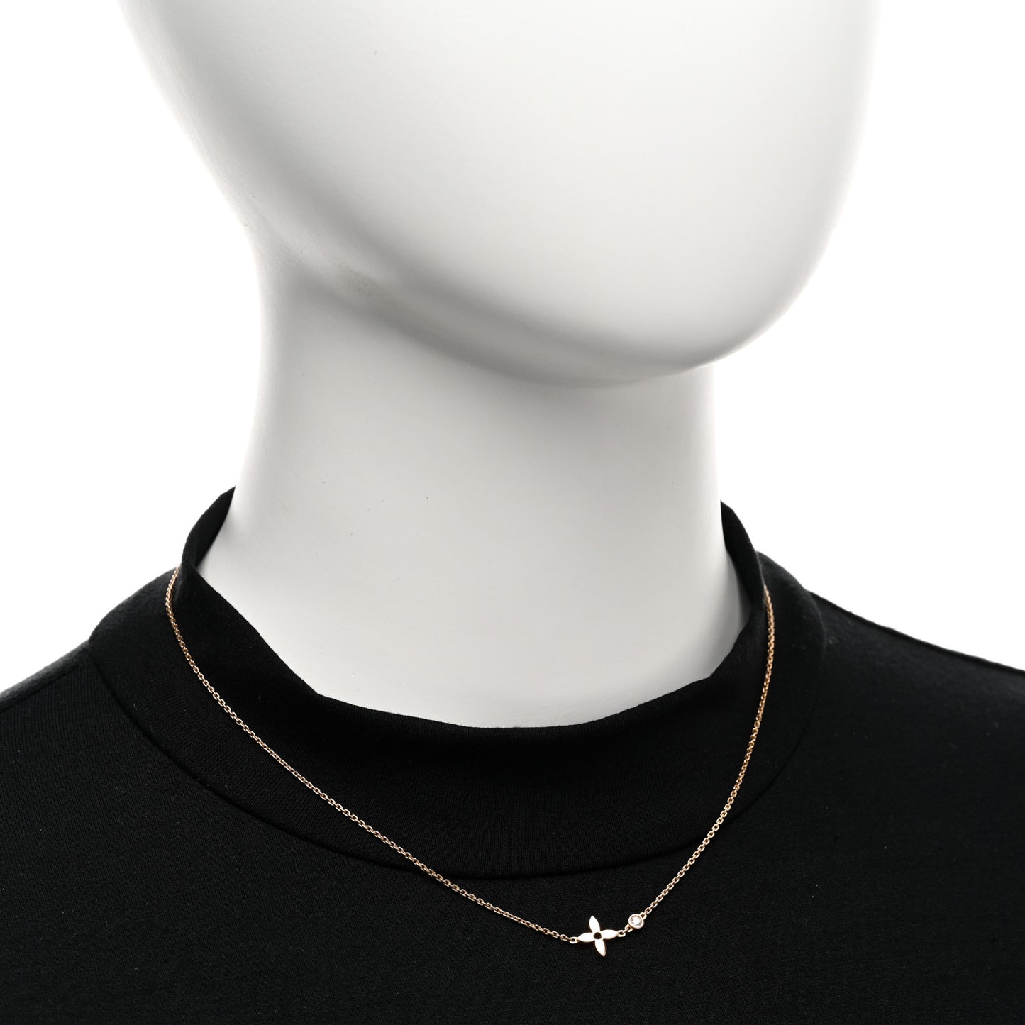 18K Pink Gold Diamond Idylle Blossom Pendant Necklace