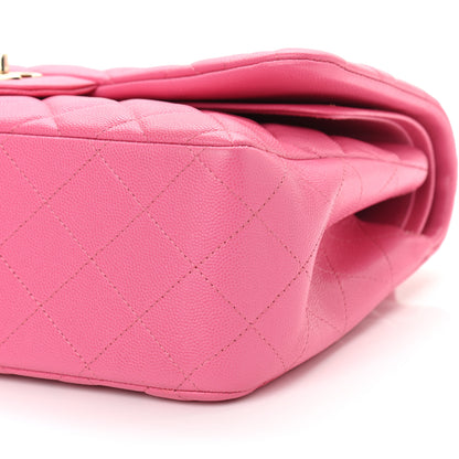 Chanel Caviar Quilted Jumbo Double Flap Pink 10 of 11