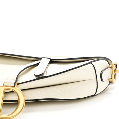 Christian Dior Grained Calfskin Saddle Bag White 9 of 10