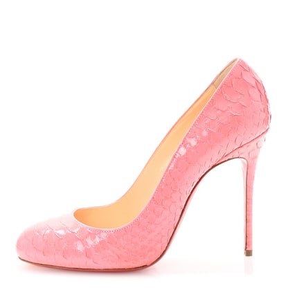 Christian Louboutin Snakeskin Fifi 100 Pumps 39 Rose 1 of 9