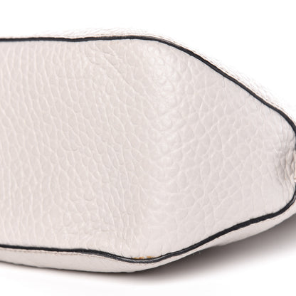 Burberry Heritage Grain Check Embossed Small Orchard Bowling Bag Stone White 10 of 14