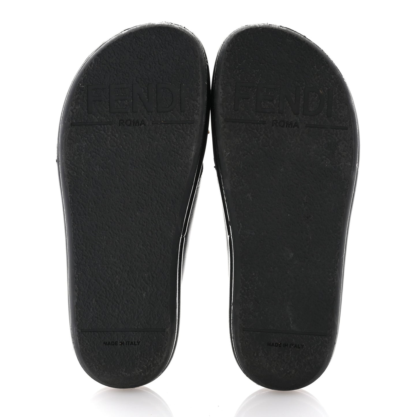 Vitello Womens Fendigraphy Slide Sandals 37 Black