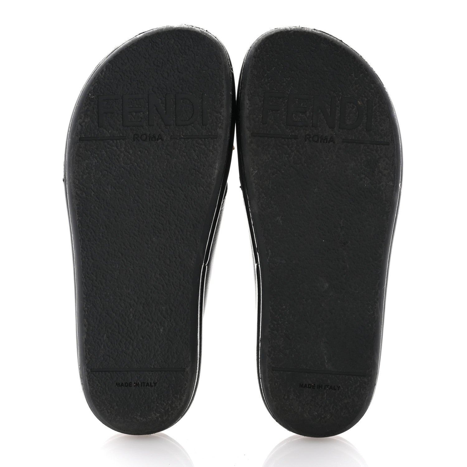 Fendi Vitello Womens Fendigraphy Slide Sandals 37 Black 5 of 12