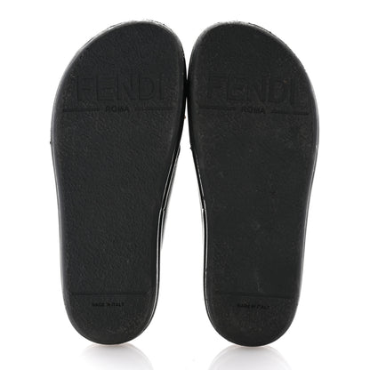 Fendi Vitello Womens Fendigraphy Slide Sandals 37 Black 5 of 12