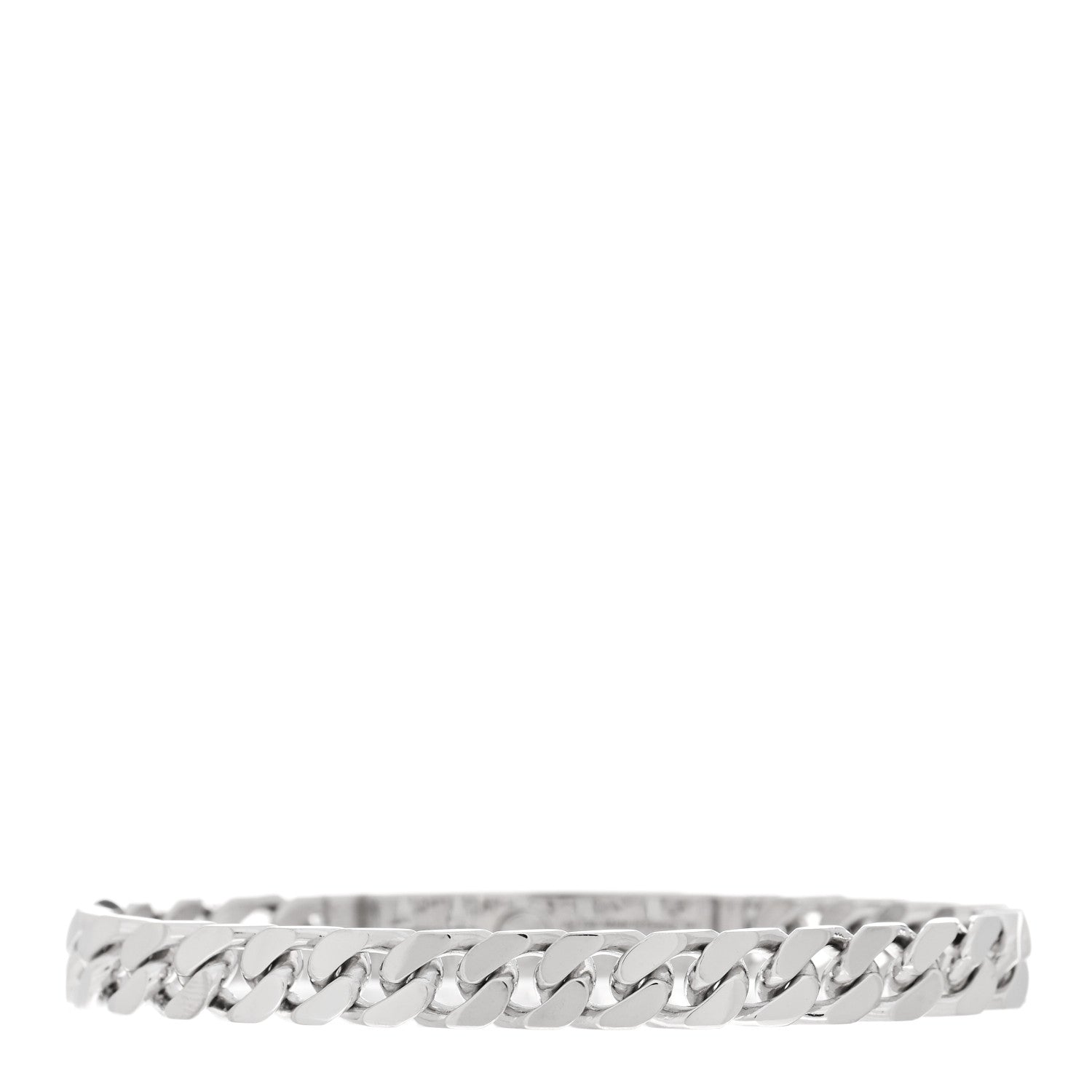 Hermes 18K White Gold Diamond TPM Kelly Gourmette Bracelet SH 2 of 4