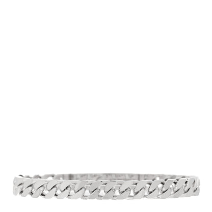 Hermes 18K White Gold Diamond TPM Kelly Gourmette Bracelet SH 2 of 4