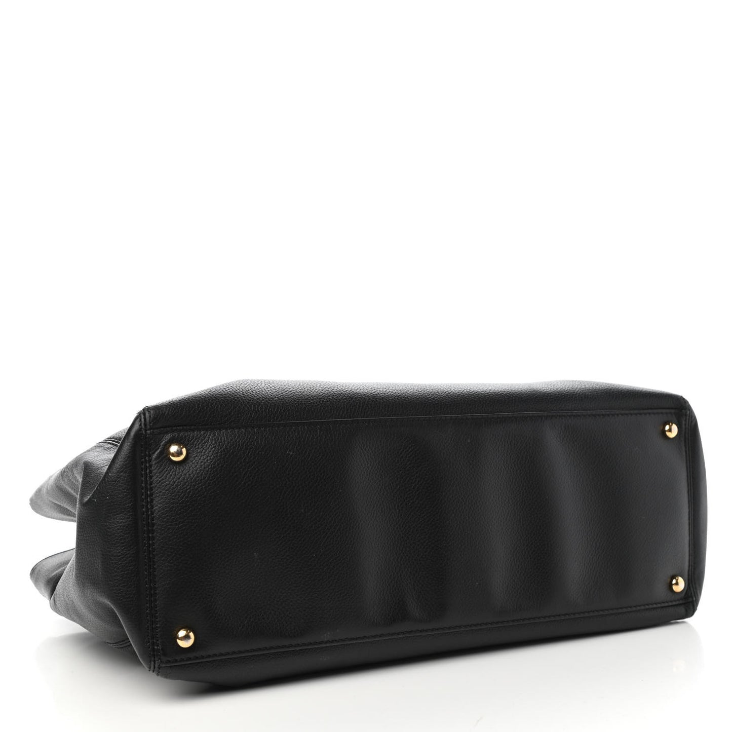 Calfskin Cerf Executive Shopper Tote Black