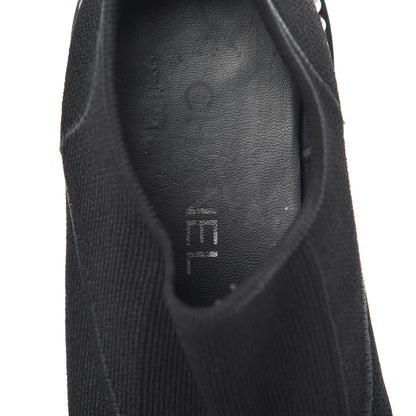 Chanel Stretch Fabric Grosgrain Pearl Cap Toe CC Moccasin Loafers 37.5 Black 8 of 9