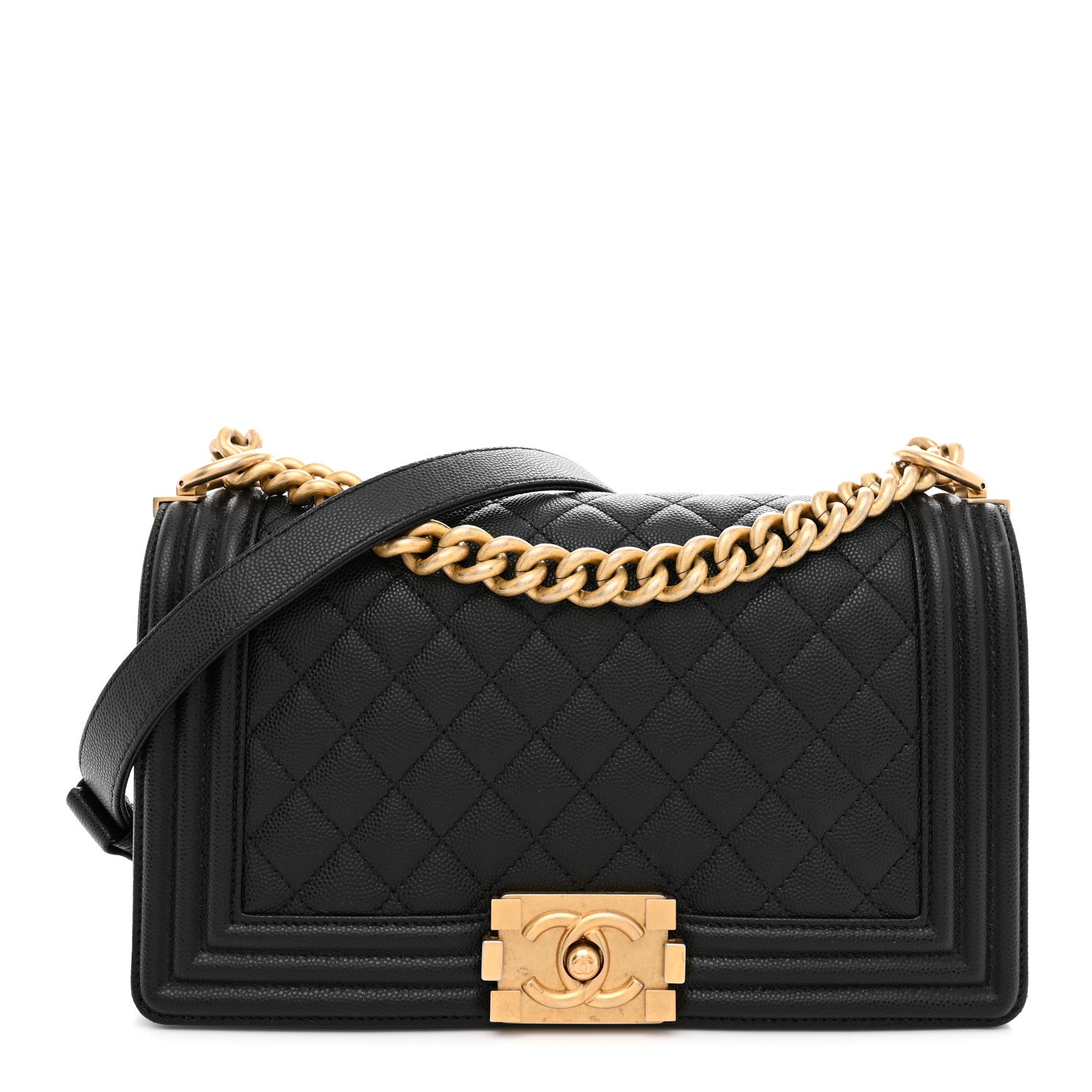 Chanel Caviar Quilted Medium Boy Flap Black 1 of 10