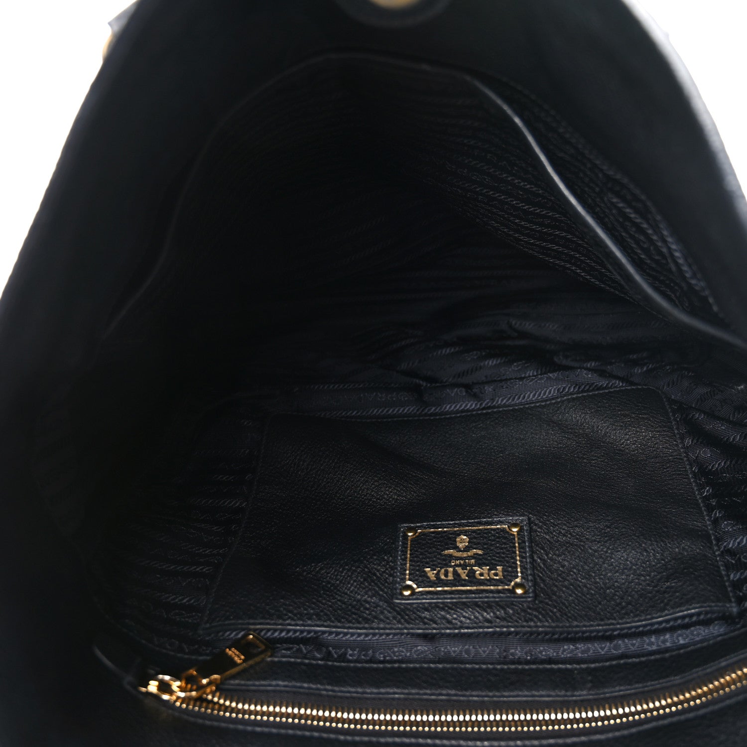 Prada Vitello Daino Tote Black 5 of 10