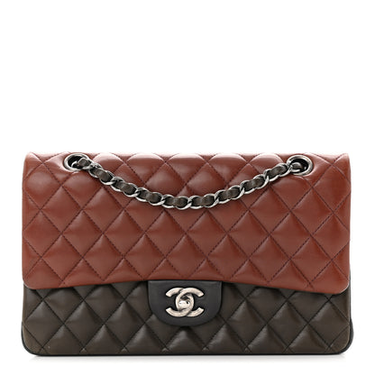 Chanel Lambskin Quilted Tri-Color Medium Double Flap Burgundy 1 of 10