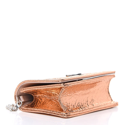 Christian Dior Ceramic Effect Deerskin Baby Diorama Flap Bag Gold 4 of 8