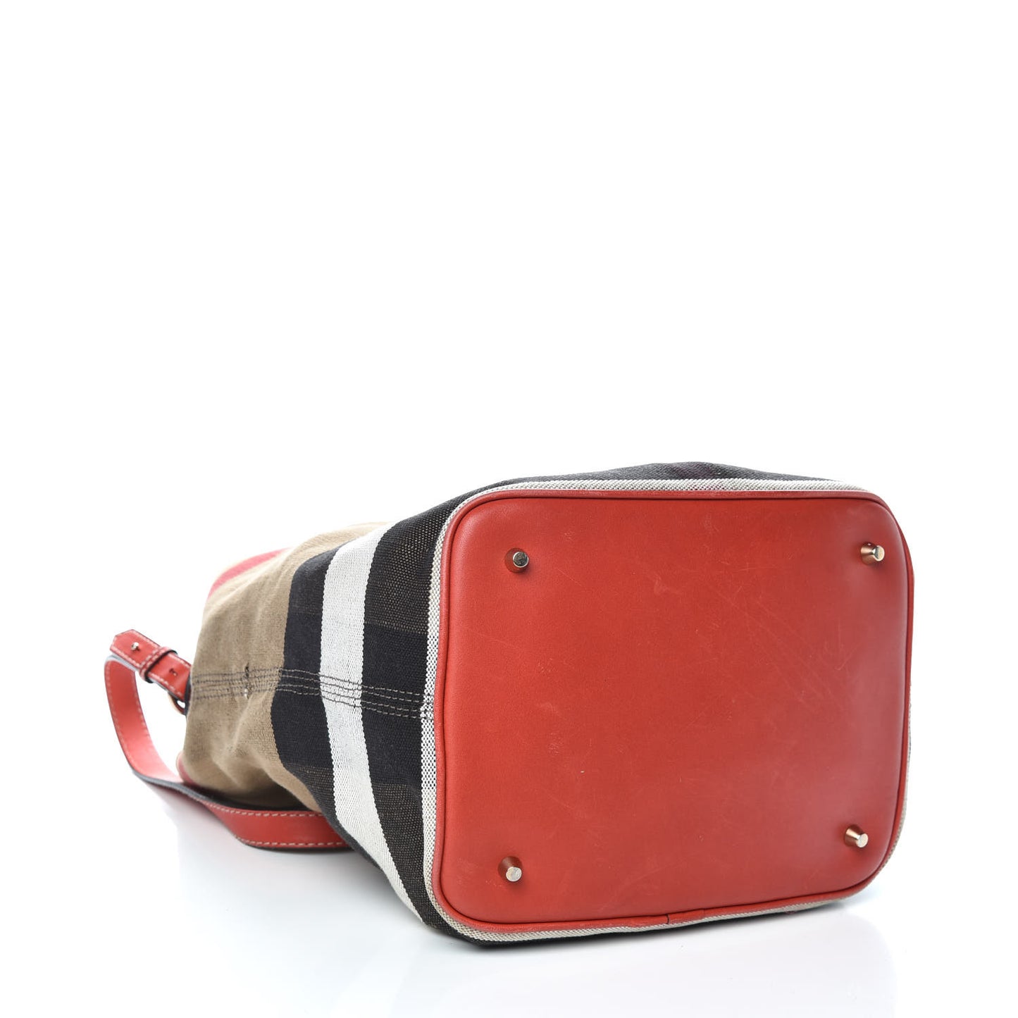 Canvas Mega Check Medium Ashby Hobo Cadmium Red