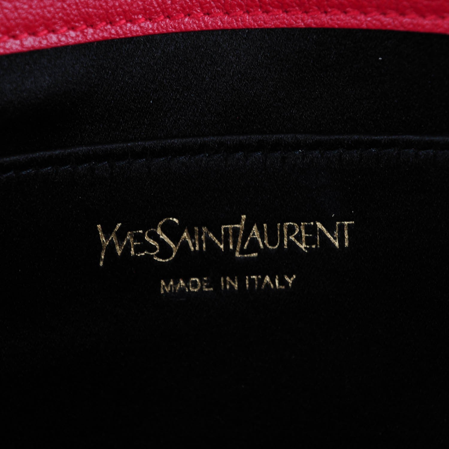 Saint Laurent Calfskin Monogram Large Belle De Jour Clutch Rouge Orient 6 of 7