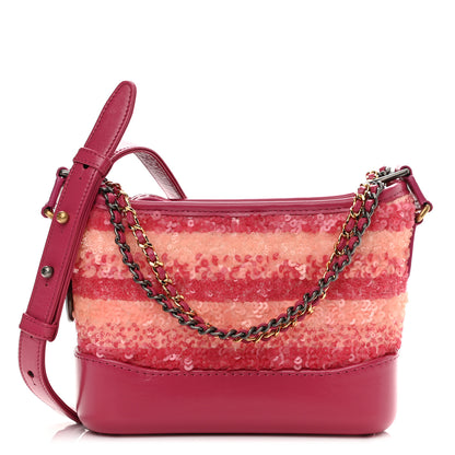 Chanel Sequin Calfskin Small Gabrielle Hobo Pink 1 of 10