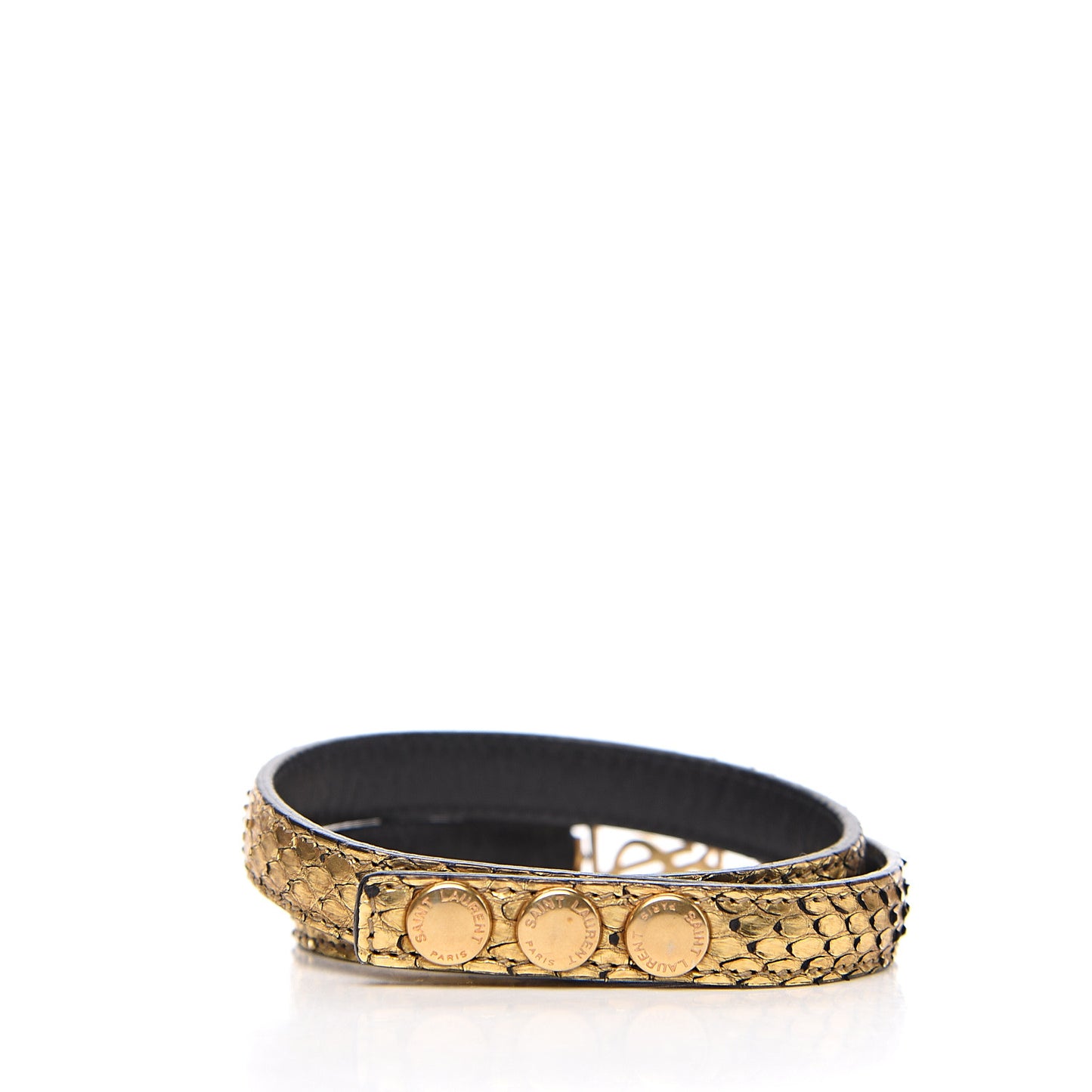 Brass Snakeskin Bracelet Gold