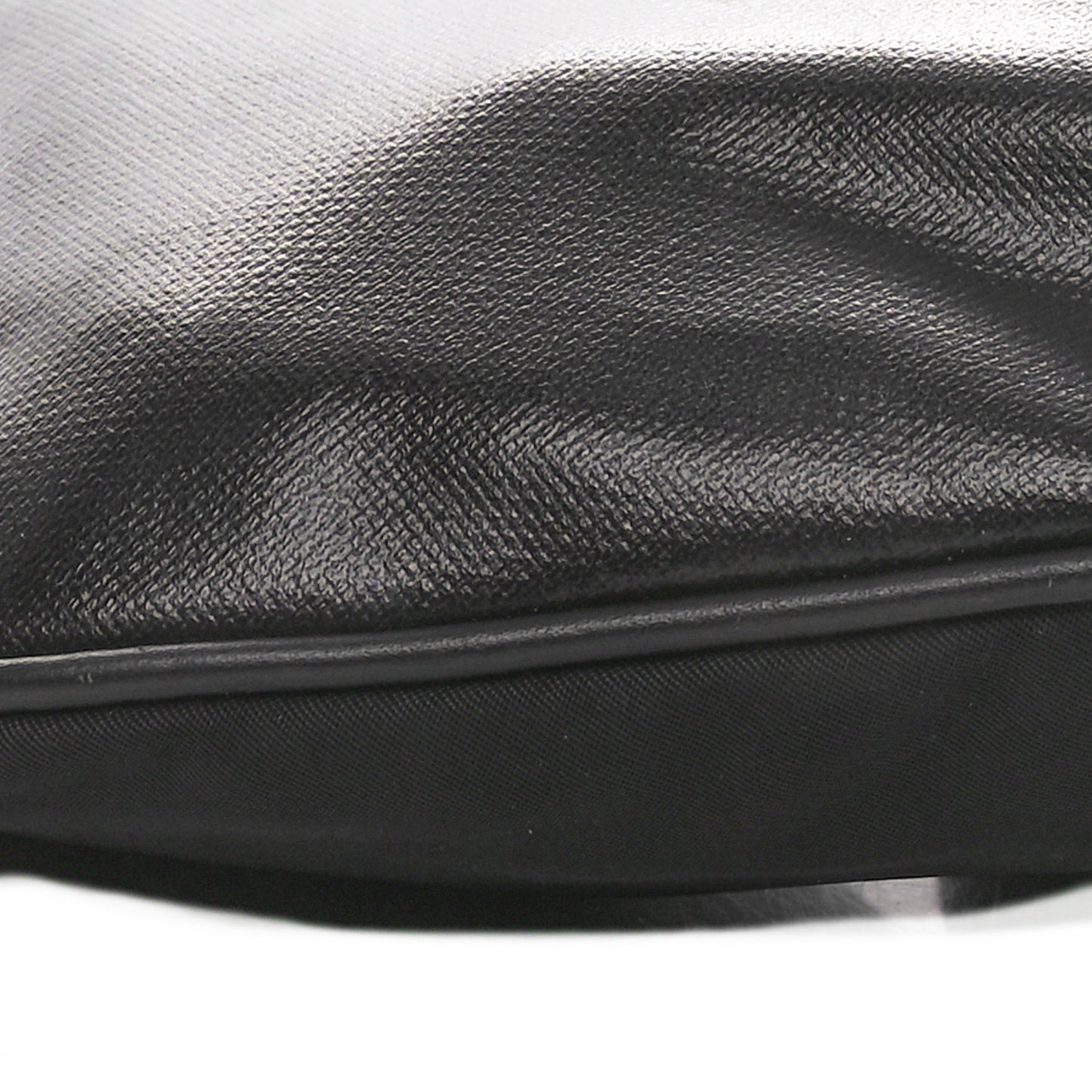 Coated Canvas Nylon Logo Belt Bag Black White