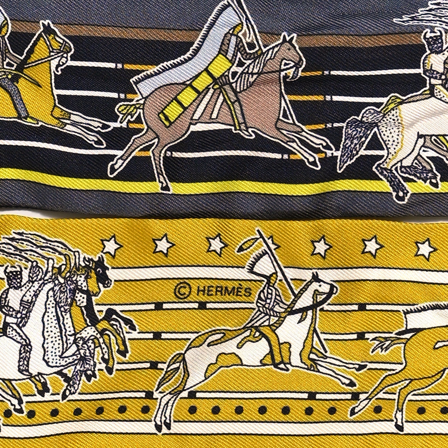 Hermes Silk Pani La Shar Pawnee Twilly Anthracite Gold Black 4 of 4