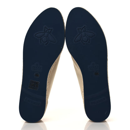 Gucci Canvas Logo Lace-Up Platform Espadrilles 39.5 Greggio Grege 5 of 8