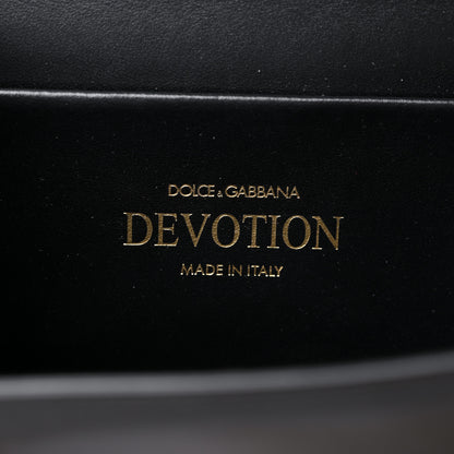 Dolce & Gabbana Smooth Calfskin Small Devotion Envelope Top Handle Bag Black 6 of 11