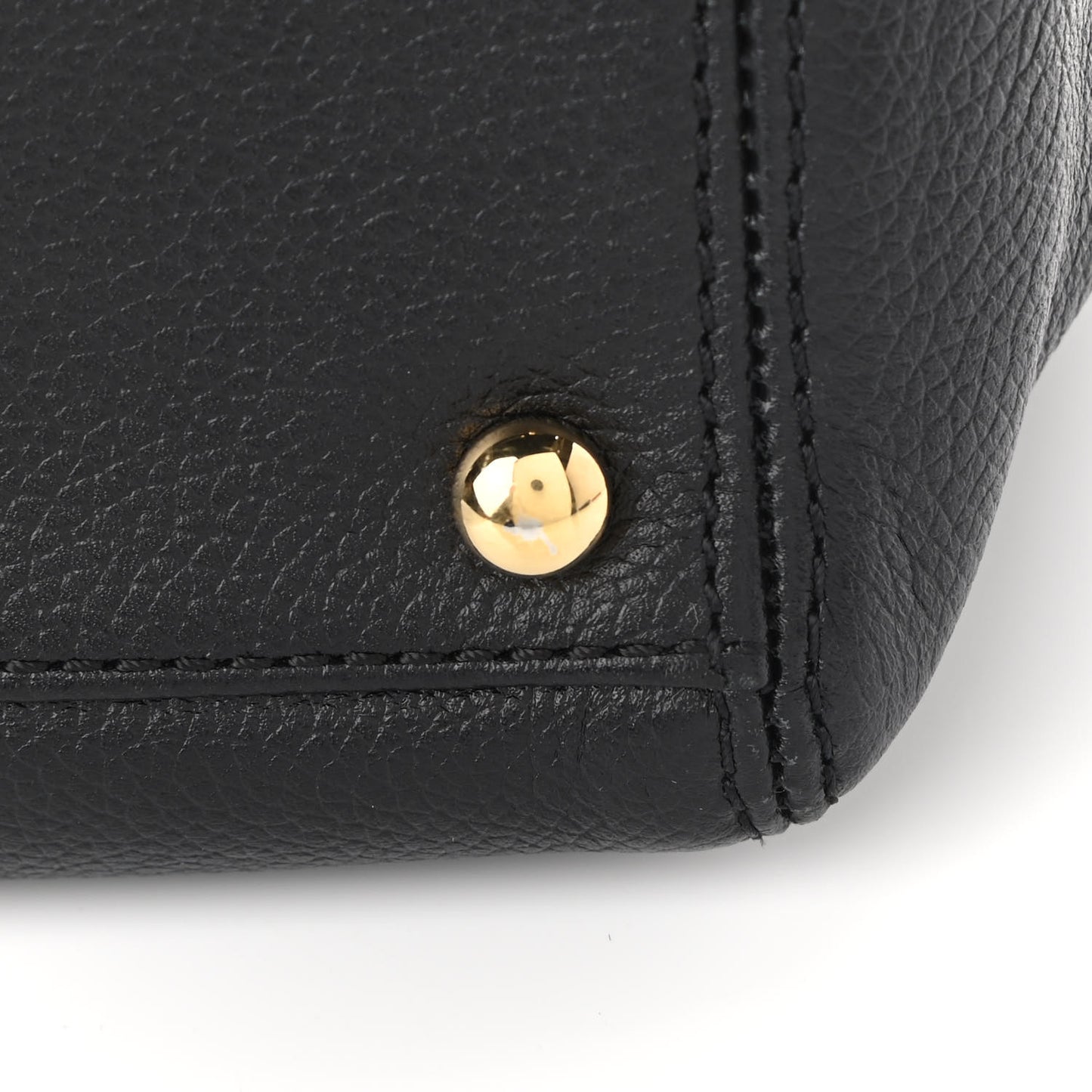 Calfskin Cerf Executive Shopper Tote Black