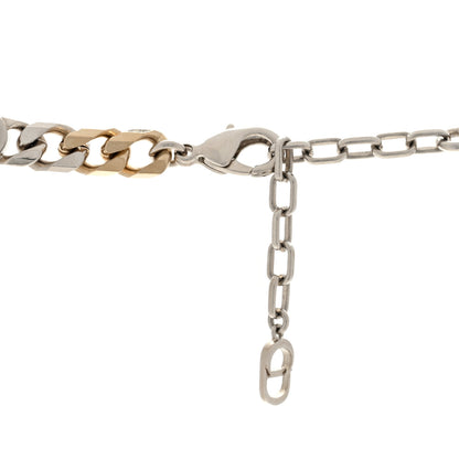Christian Dior Brass CD Icon Thin Chain Link Necklace Silver 4 of 4