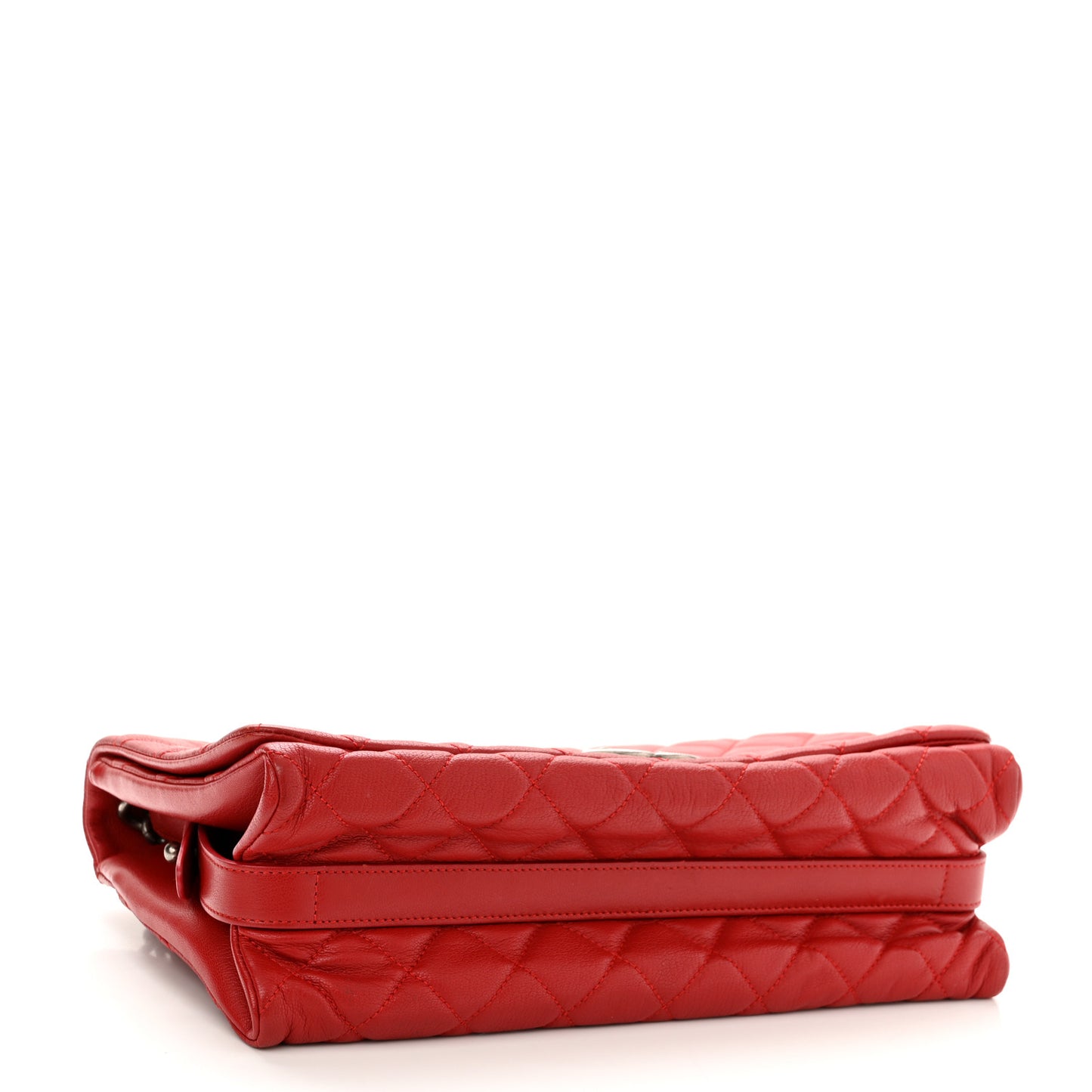 Goatskin Quilted Large City Rock Flap Red