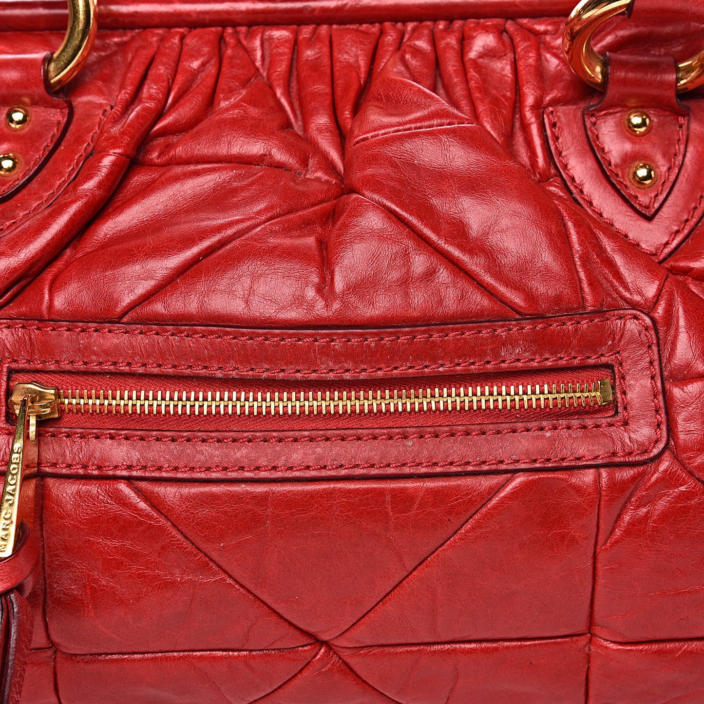Lambskin Quilted Stam Red
