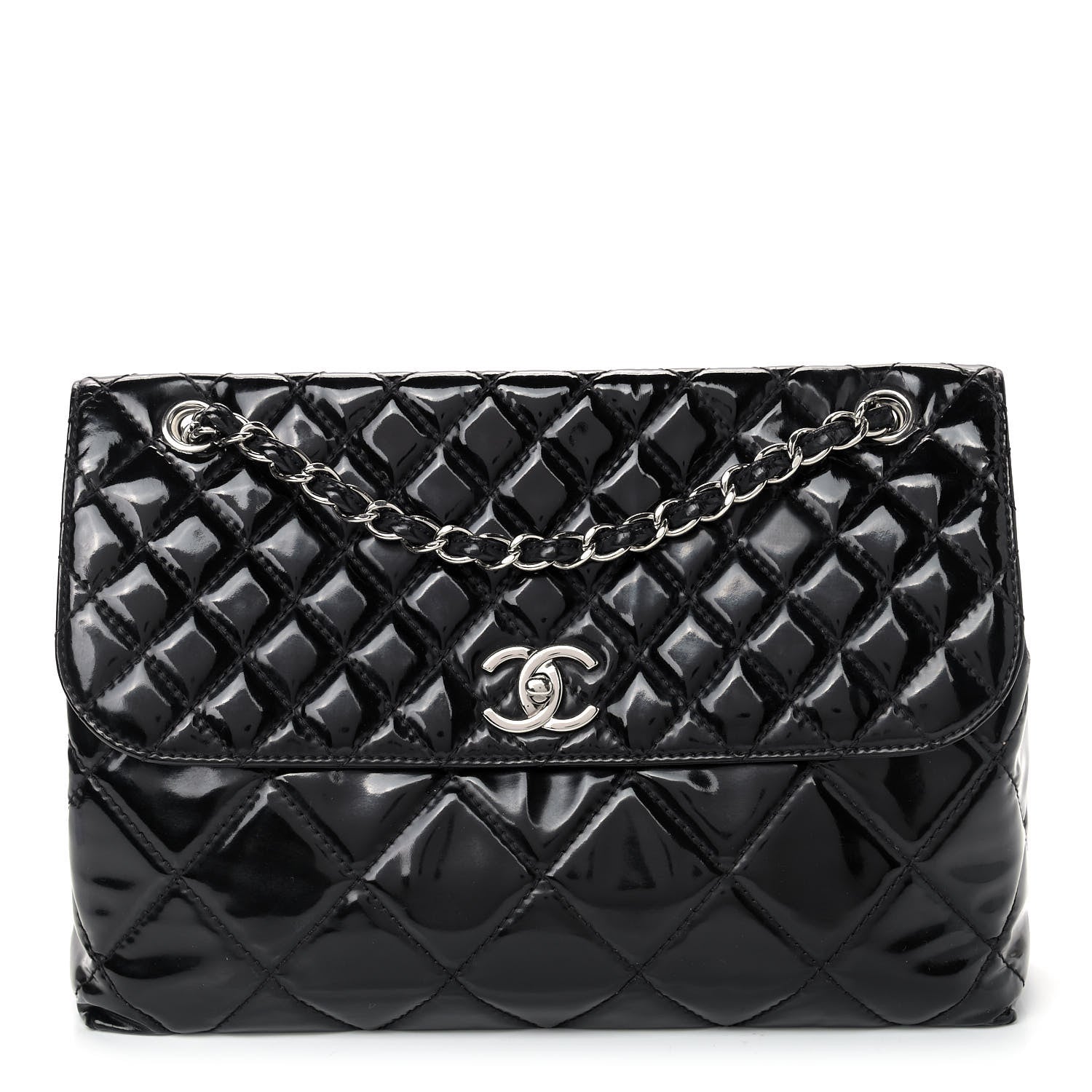 Chanel Vinyl Quilted In the Business Flap Bag Black 1 of 10