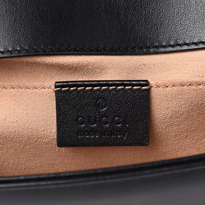 Gucci Calfskin Matelasse Mini GG Marmont Shoulder Bag Black 6 of 11