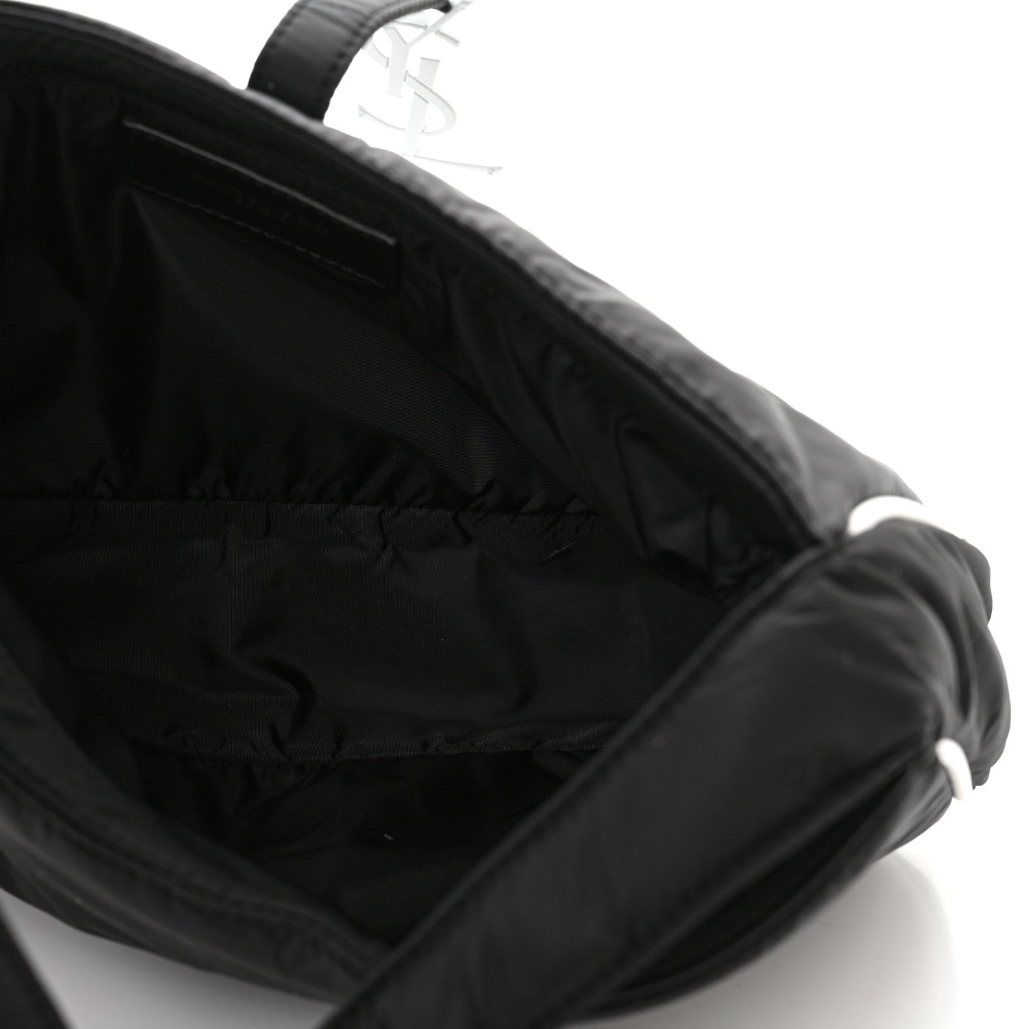 Saint Laurent Econyl Nylon Le 5 A 7 Hobo Black White 5 of 10