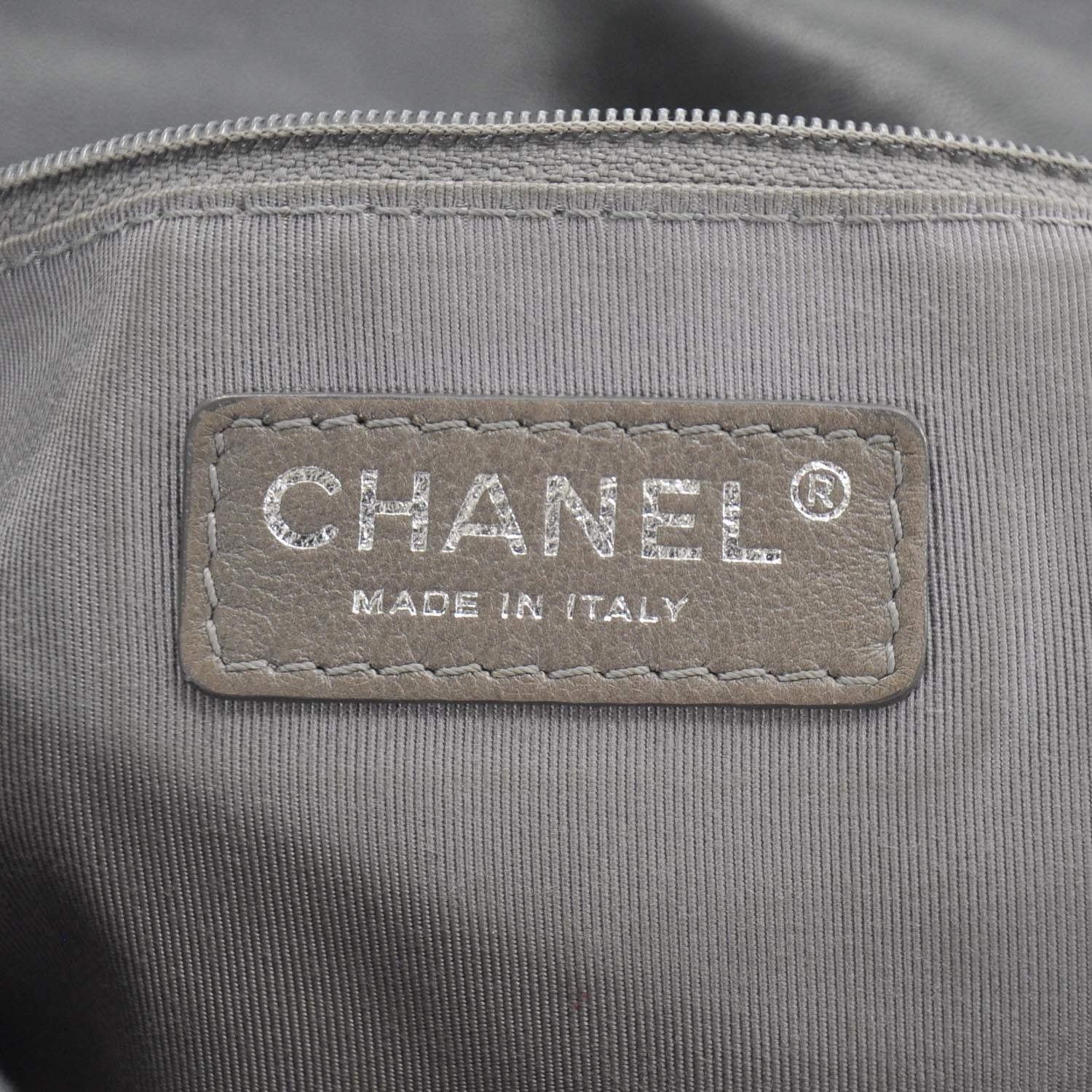 Chanel Leather Quilted Medium Flap Black White 7 of 10