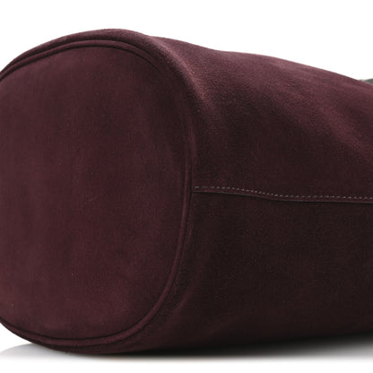 Prada Suede Buckle Bucket Bag With Belt Burgundy 10 of 11