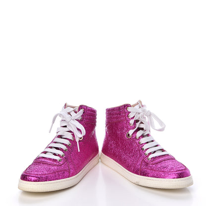 Gucci Galassia Womens High Top Sneakers 38.5 Fuxia 6 of 10