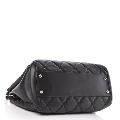 Chanel Calfskin Double Stitch Large Hamptons Flap Bag Black 4 of 13