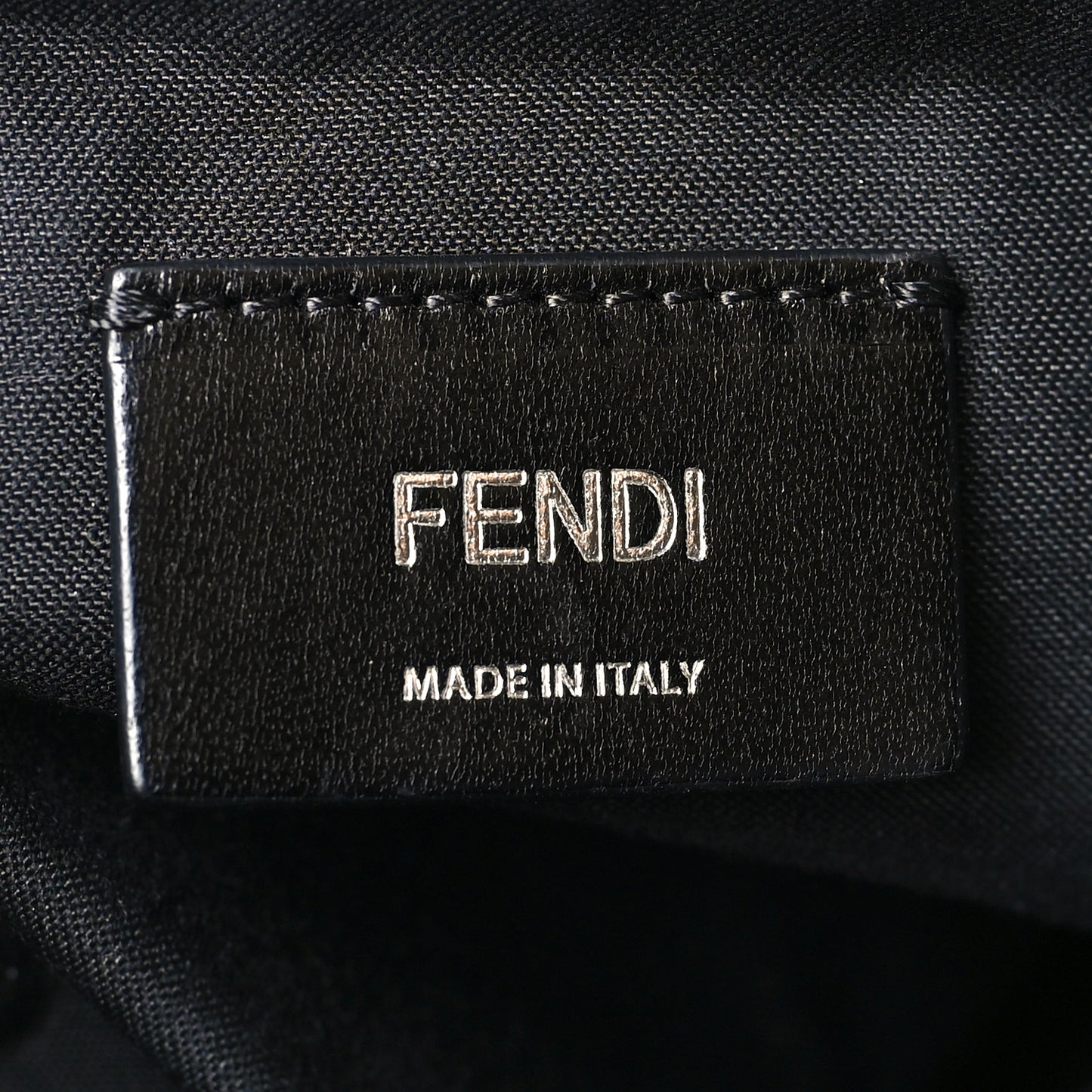 Nappa FF 1974 Embossed Large Baguette Black