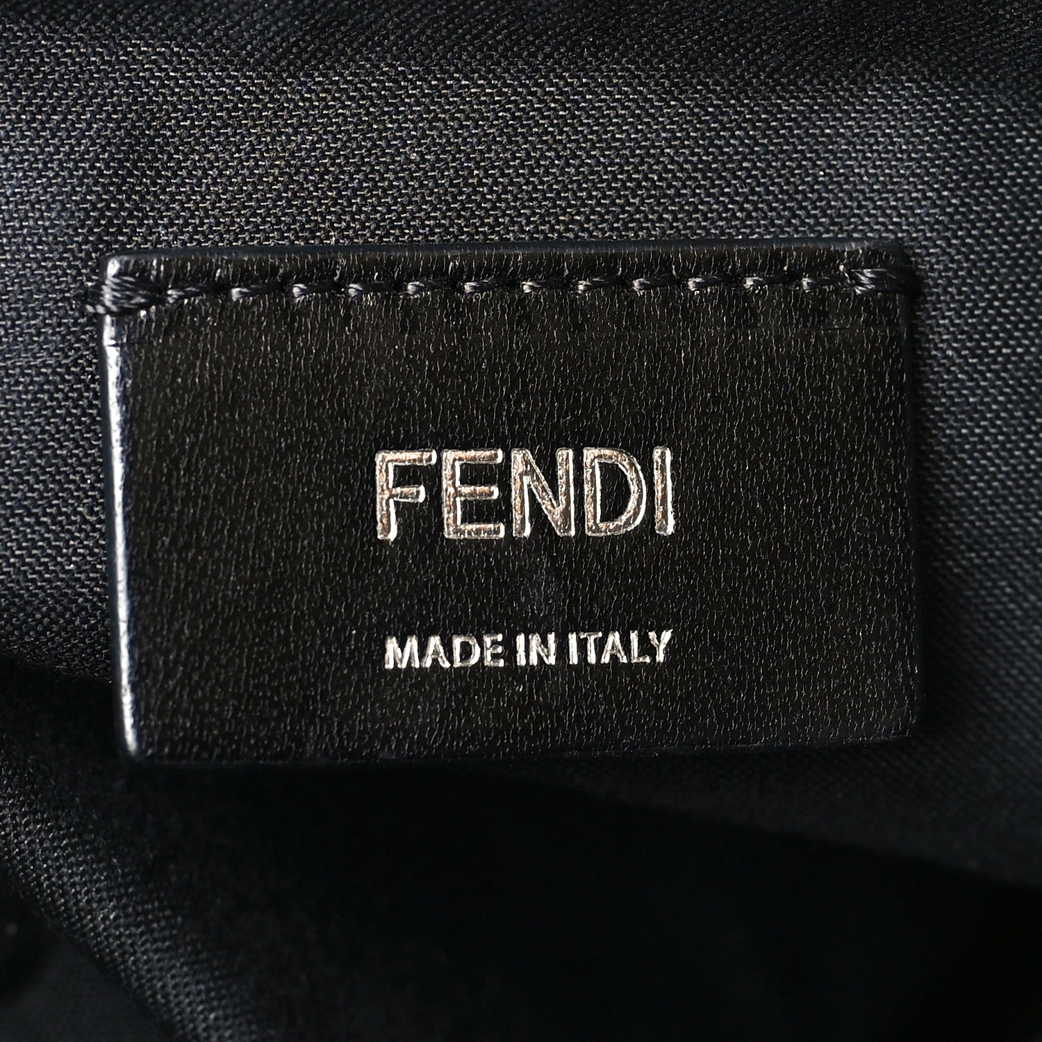 Fendi Nappa FF 1974 Embossed Large Baguette Black 6 of 11