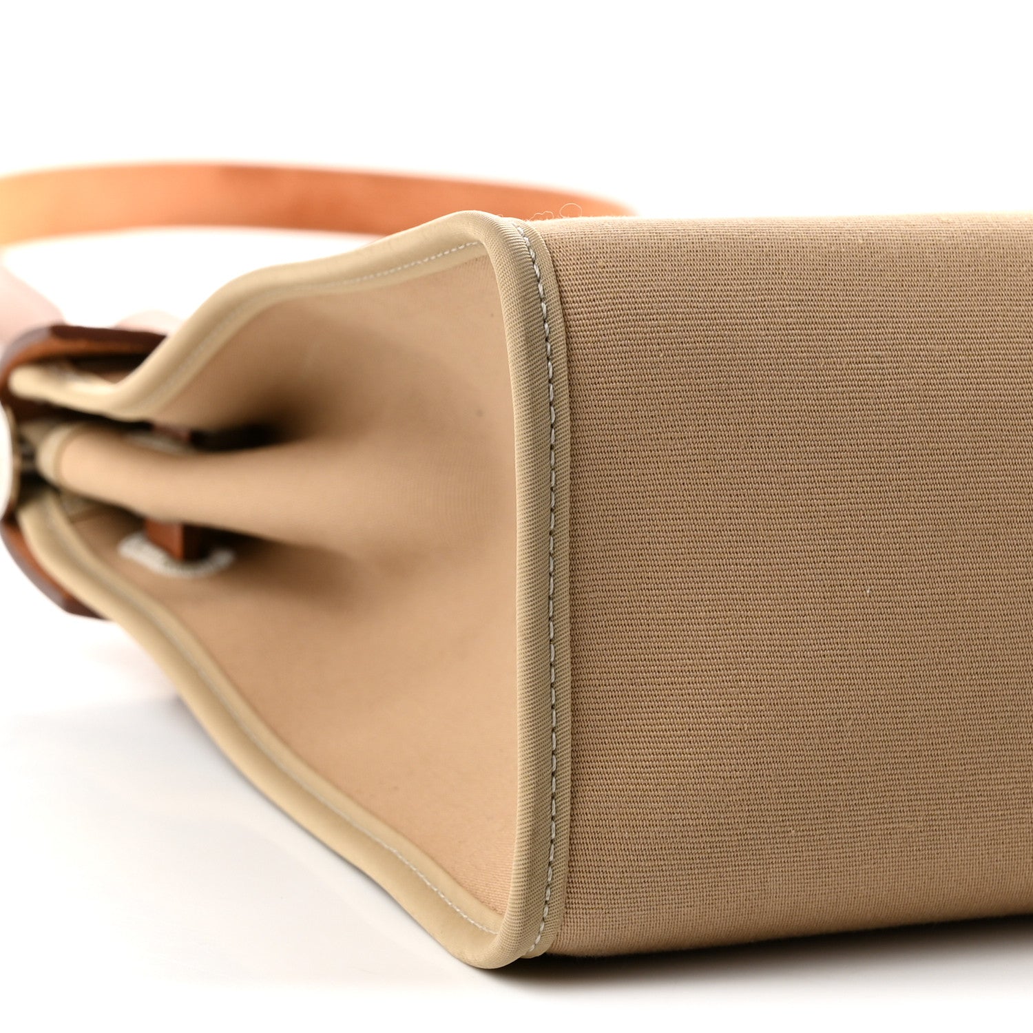 Hermes Vache Hunter Toile Officier Herbag Zip PM 31 Trench Fauve 10 of 12