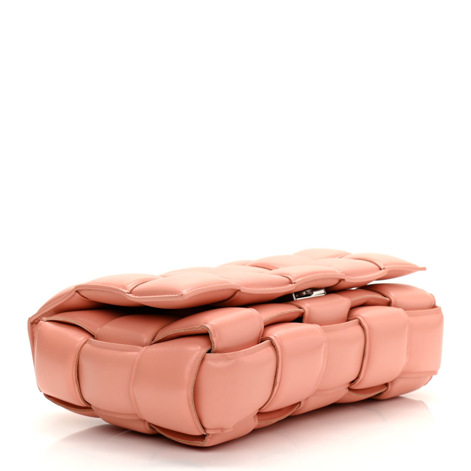 Bottega Veneta Nappa Maxi Intreccio Padded Cassette Crossbody Bag Peachy 4 of 11