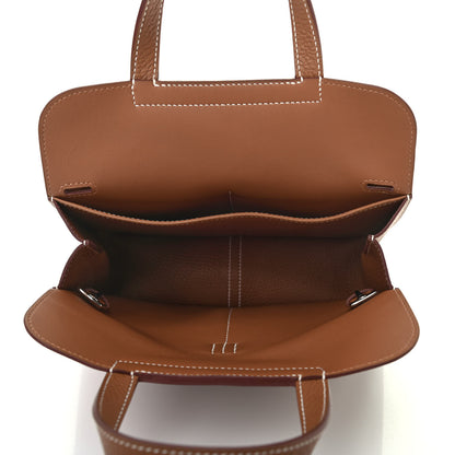 Hermes Taurillon Clemence Halzan 25 Gold 6 of 8