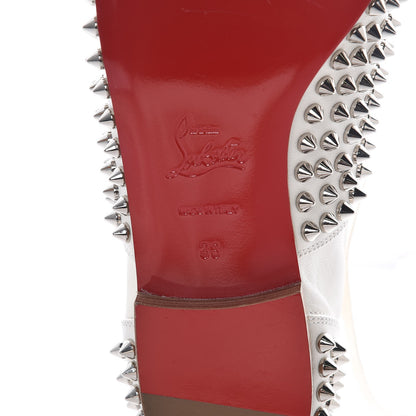 Christian Louboutin Nappa Freddy Spikes Donna Flat Sneakers 38 Latte Silver 7 of 9