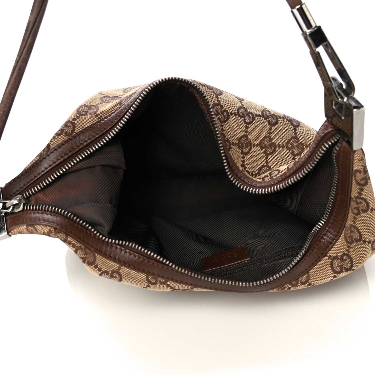 Gucci Monogram GG Small Clasp Hobo Brown 6 of 16