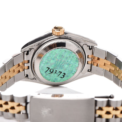 Rolex Stainless Steel 18K Yellow Gold 26mm Oyster Perpetual Datejust Watch White Roman 79173 5 of 6