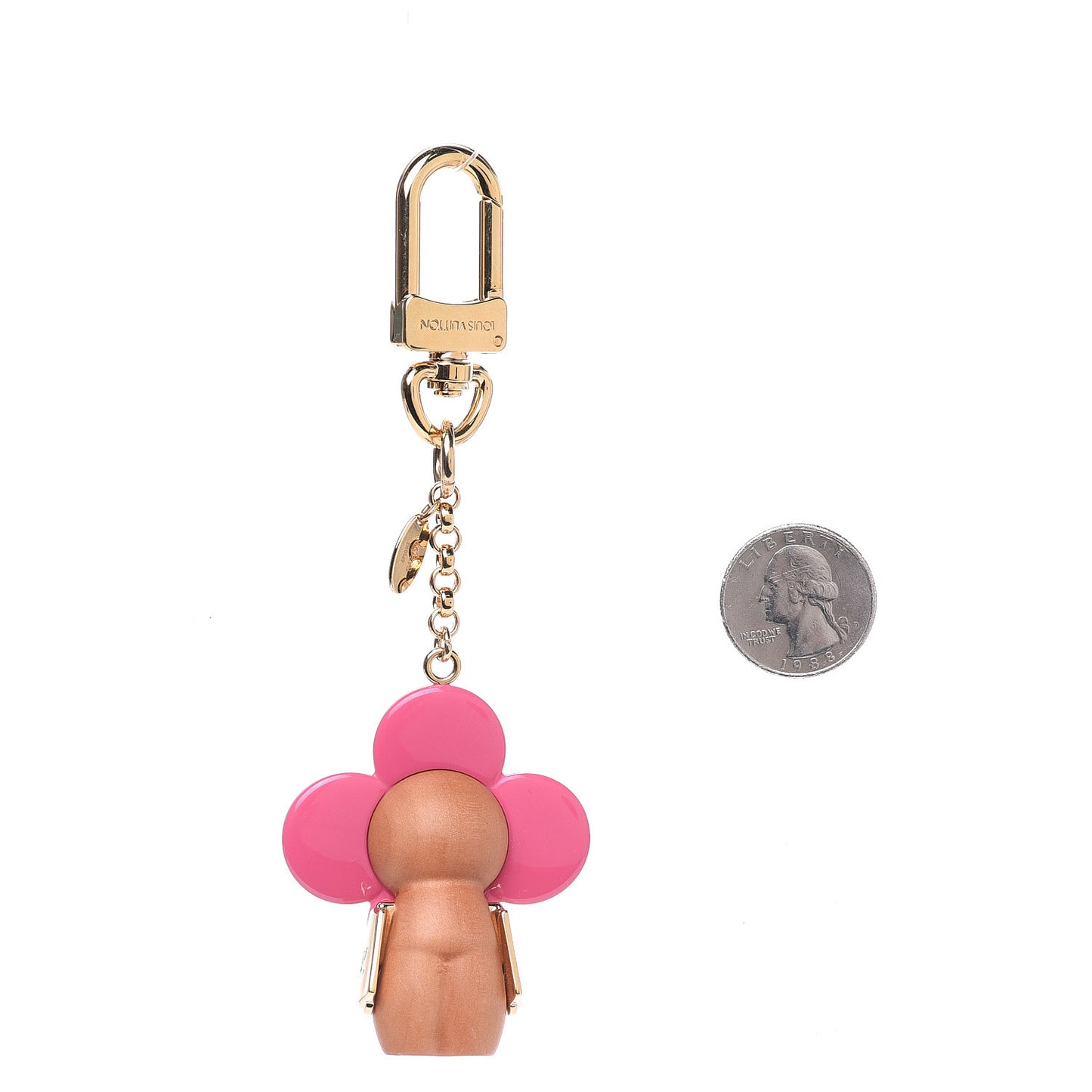 Resin Wood Vivienne Bag Charm Pink