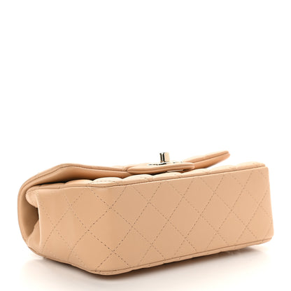 Chanel Lambskin Quilted Mini Rectangular Flap Beige 4 of 9